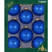 Christmas by Krebs Seamless Glass Ornaments Victoria Blue 2 5/8"