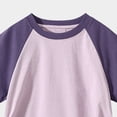thumbnail image 6 of larppty Toddler T Shirts Cotton Summer Tshirts Boys Girls Basic Tee Color-Block Short Sleeve Clothes Crew Neck Shirts 2-7Y (Purple, 8-9 Years), 6 of 6