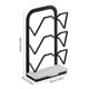 thumbnail image 3 of Soporte de pared para tapas de ollas, sin agujeros, para cocina, organizador de tablas de cortar, instalación adhesiva, soporte para tapas y sartenes, para mantener la encimera ordenada, hierro,, 3 of 6