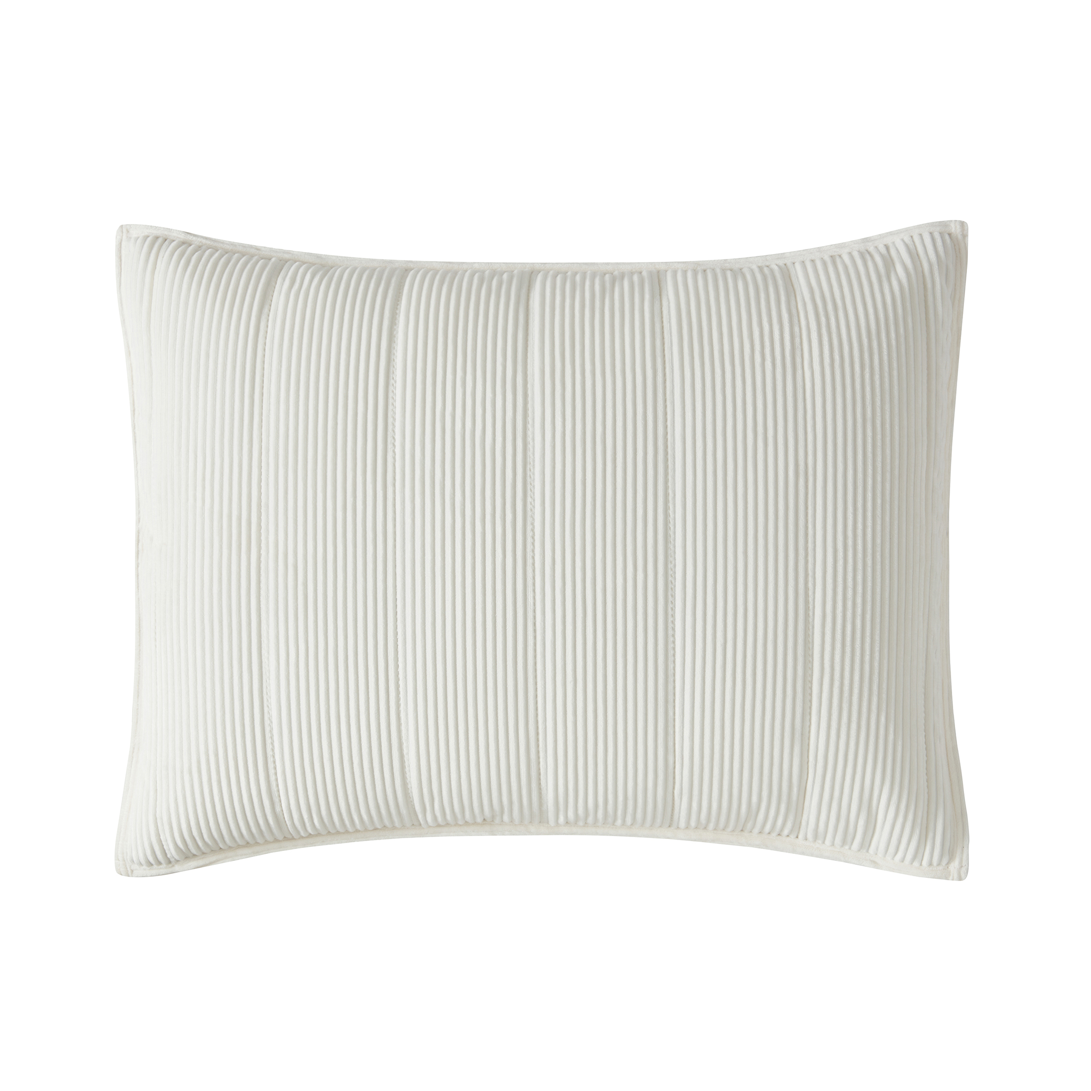 Mainstays Corduroy White Striped Polyester Pillow Sham, Standard (1 ...