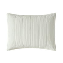 Mainstays Corduroy Pillow Sham, Standard, White, 1 Pack