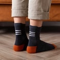 thumbnail image 2 of Jumpingount 1 par de calcetines de algodón de tubo medio para hombre, transpirables, cómodos, suaves, deportivos, para correr, senderismo, Fitness, Accesorios de calzado Gris oscuro Jumpingount AP016493-03, 2 of 6