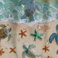 thumbnail image 5 of Orinice Beach Shower Curtain, Sea Turtle Starfish Ocean Shower Curtains for Bathroom, Tropical Seashell Blue Ocean Aesthetic Bathroom Decor with Hooks Set  36x72, 5 of 7