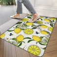 thumbnail image 4 of Lemon Fruit Linen Non-slip Floor Mat, Entryway Doormat Durable Low-Profile Mat Home Decor, Throw Rugs Washable Kitchen Bathroom Laundry Bedroom Living Room Door Mat 30x17in, 4 of 5