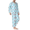 thumbnail image 2 of KLL Syringe And Red Cross Sleepwear Mens Flannel Pajamas,Long Cotton Pj Set, 2 of 7
