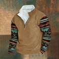 thumbnail image 2 of Nfhtoj Men's Western Hoodie Aztec Cowboy Hooded Sweatshirt Country Graphic Print Oversized Pullover Shirts with Pocket Western Country Pullover for Men, 2 of 3