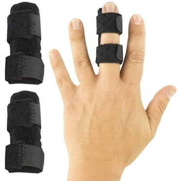 Finger Splint (2 Pack) - Universal Finger Straightener - Broken and Trigger Finger Splints - Finger Brace for Arthritis pain and Support - Sprain Relief for Middle, Index, Ring, Pinky Fingers