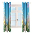 thumbnail image 4 of Spring Path in Flower Garden Study Room Living Kitchen Bedroom For Blackout Curtain Printed 2 Panels, 4 of 6