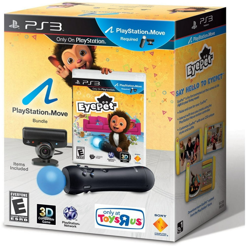 PlayStation 3 EyePet Move Bundle With Eye Camera And Motion Controller sony-playstation-vr-psvr-camera-and-2-pack-move-motion-controllers-ps4