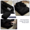 thumbnail image 4 of ZAFLY Oversized Accent Chair with Storage Ottoman, Single Sleeper Sofa Armchair, Lounge Sofa Bed for Living Room, Black, 4 of 6