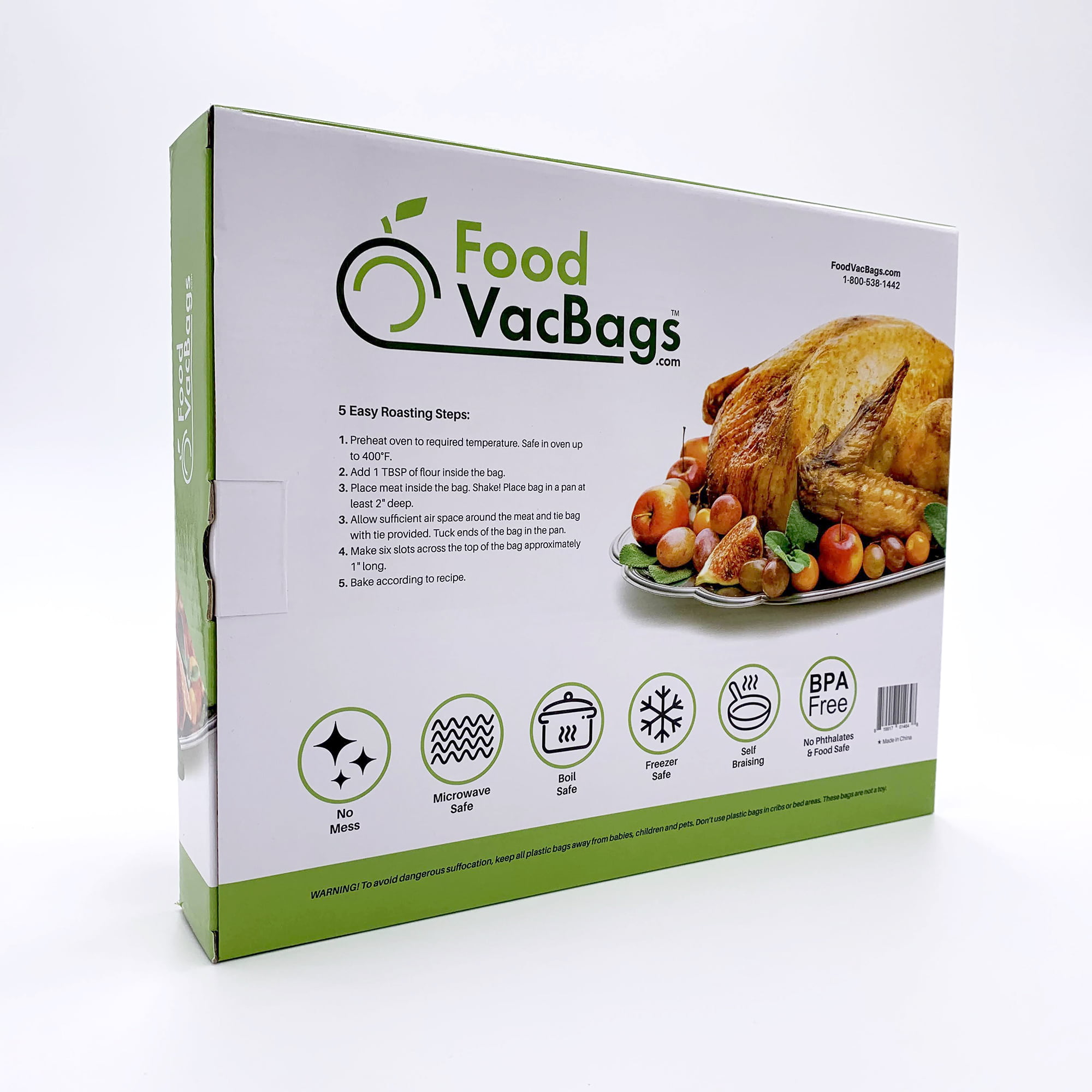 Liquid Solution Oven Bags for Perfect Roasted Turkey Chicken or Veggies,  Locks In Juices and Turkey Flavoring, BPA-Free and Oven-Safe, 6 pack (19 x  23