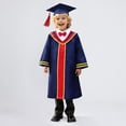 thumbnail image 5 of WELOIJEVBE Kids Kindergarten Graduation Cap and Gown Set Graduation Photography Outfit Navy Cap and Gown Outfit 5-6 Years, 5 of 6