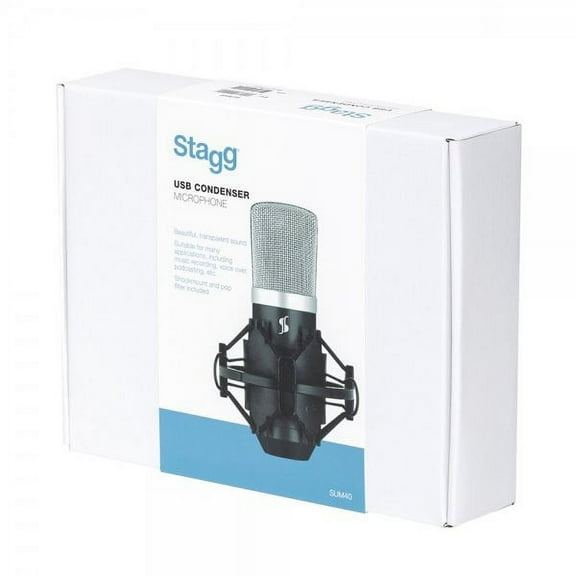 Stagg SUM40 USB Electret Condenser Microphone - Great for Podcasts