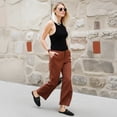 thumbnail image 2 of Decould sylf Womens Mules Flats Shoes Comfortable Suede Slip On Shoe Round Toe Dressy Casual Buckle Loafers, 2 of 6