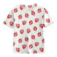 thumbnail image 4 of PINQI Boys Girl's Graphic Tees Cute Fruit Printed T-Shirts Short Sleeve Crewneck Floral Tee Shirt Summer Casual Shirt Tops, 4 of 5