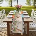 thumbnail image 4 of Table Runners 72 Inches Long Dress Scarves, Easter Bunny Farmhouse Kitchen/Dining Table Runner, Coffee Tablerunners, Spring Flowers Leaves Cute Rabbits Pastoral Plants 14x72 Inch, 4 of 9