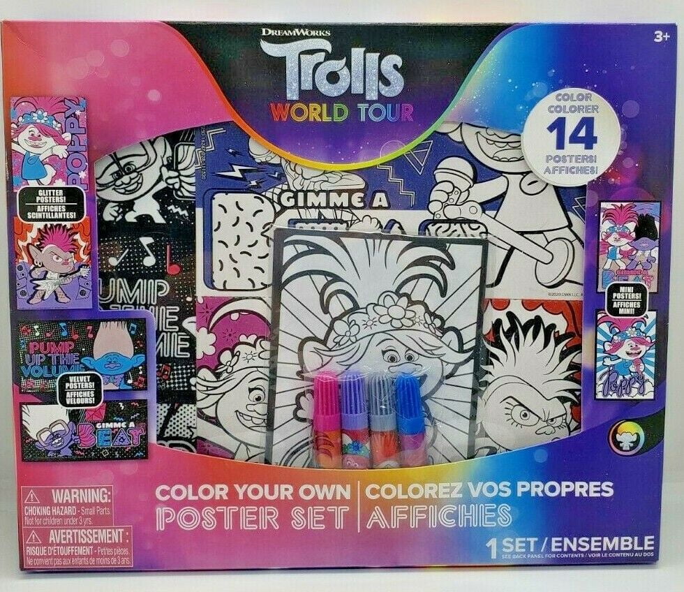 Trolls Children's Art Craft Paint Your Own Posters Painting Gift 