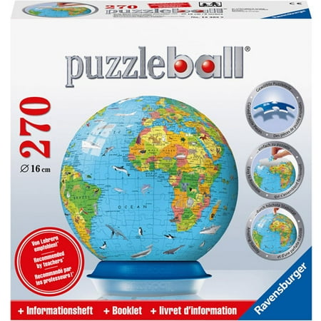 Childrens World Puzzle Globe & Booklet (270 pieces)