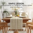 thumbnail image 2 of Velorien Table Runners with Tassels, 13x72in Woven Hollow Table Linens, Boho Linen Table Runner for Bohemian Wedding Brida, 2 of 6