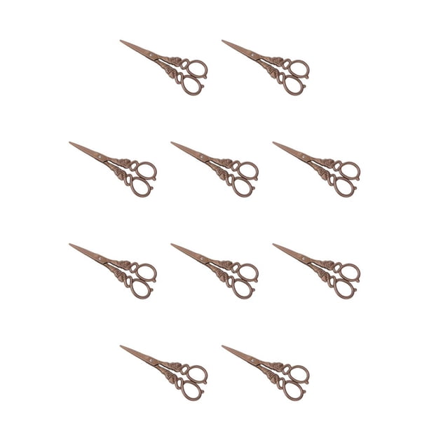 Speravity Tijeras profesionales de costura y costura de acero inoxidable para corte de precisión Tijeras de sastre Ocho tijera marrón Ocho tijera marrón 10Conjunto