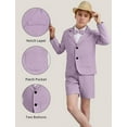 thumbnail image 5 of Lycody Boys Formal Slim Fit Toddler Suit Set for Kids and Teen Tuxedo Suit 2 Pieces Patch Pockets Suit Jacket and Shorts Set for Boys for Wedding Graduation Outfit, 5 of 7