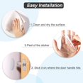 thumbnail image 4 of 8 Pieces Transparent Door Stopper Wall Protector, Door Knob Wall Protectors Adhesive Door Stopper Door Bumper Wall Guard for Door Handle Wall Protection, 4 Pieces 3.15 Inch and 4 Pieces 1.97 Inch, 4 of 7