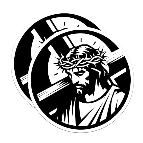 (2 Pack) Jesus Christ Magnets - Religious Magnets - Inspirational Magnets for Home Decor - Christian Magnets - Faith Magnets - 5" On Longest Side - for Cars, Fridges, Toolboxes - Made in USA - MAG5584