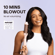 Wavytalk Thermal Brush for Blowout Look, 1 1/2 inch Ionic Heated Nylon Brush Get Natural Curls, Pink