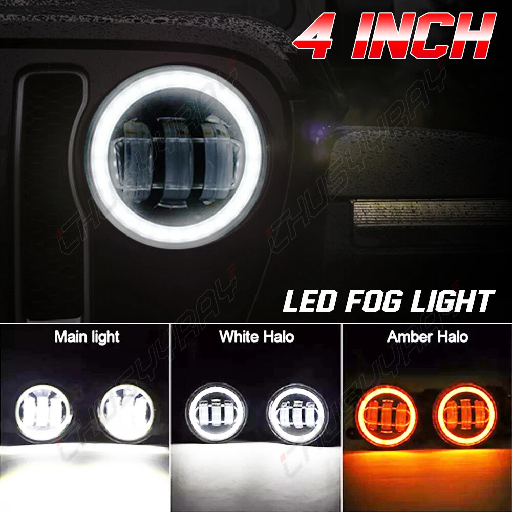 CHUSYYRAY 7 Inch LED Headlamp Headlights & 4'' Fog Lights Combo Kit For Jeep Wrangler JK 2007 2008 2009 2010 2011 2012 2013 2014 2015 2016 2017 2018