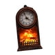 thumbnail image 5 of Lámpara de chimenea con forma de reloj, luz de chimenea simulada, adorno de escritorio para interiores y exteriores, 5 of 9