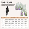 thumbnail image 4 of Honeii Purple Butterfly On Wild print Women's Pajama Sets Long Sleeve Button Down Sleepwear Nightwear Soft Pjs Lounge Sets-Medium, 4 of 7