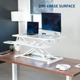 thumbnail image 3 of VIVO White Dry Erase Height Adjustable 36" Standing Desk Monitor Riser, 3 of 9