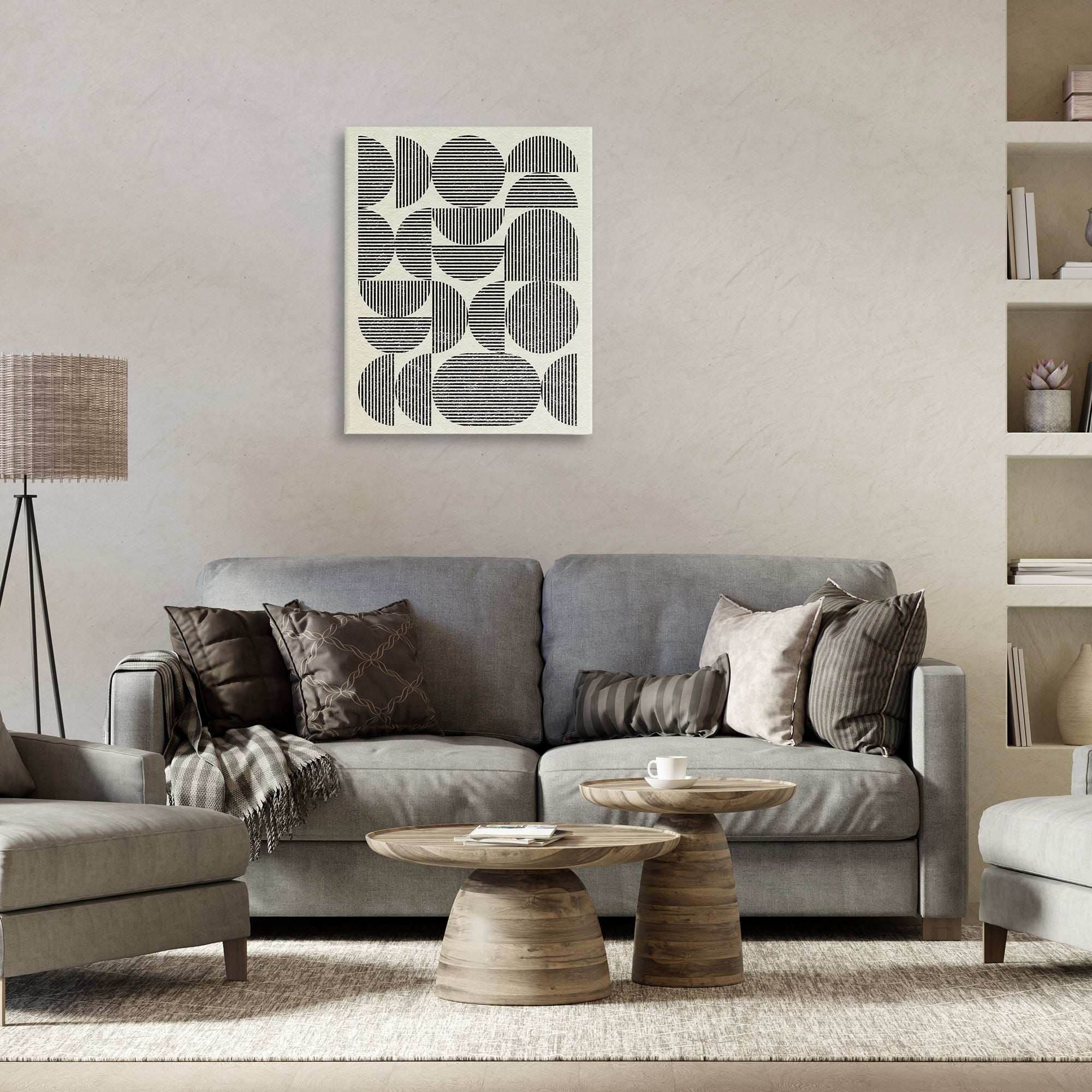 Stupell Industries Modern Arch Shapes Abstract Painting Gallery Wrapped Canvas Art Print Wall Art, 24 x 30