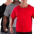 thumbnail image 6 of Men Casual Round Neck Cotton T-shirt Fitness Gym Wear Bodybuilding Workout Tee, 6 of 6
