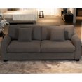 thumbnail image 2 of IdealHouse 3-Seater Sofa Couch, 83" Wide Teddy Velvet Comfy Couch with Deep Seat, Lounge Cozy Sofa for Living Room Apartment Small Space, Dark Gray, 2 of 5