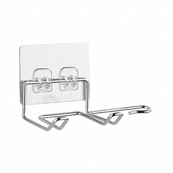 FURMORA Hair Dryer Holders,Sturdy Support Hairdryers Holder,Stylish Minimalist Hair Dryer Stand,Silver