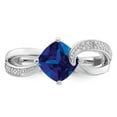 thumbnail image 4 of ANC Sterling Silver CR Sapphire & Diamond Ring, 4 of 4