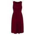 thumbnail image 5 of HomeGardon Sleeveless Dress for Women Fashion Women Casual Sleeveless Solid Pockets Ladies Slim Dress, 5 of 9