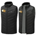 thumbnail image 5 of QATAINLAV Womens and Mens Winter Warm Halloween Heated Vest Sleeveless Jacket Unisex Heat Waistcoat with 3 Heating Levels 9 Heating Zones no Battery, Black, XXXXXXL, 5 of 8