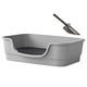 thumbnail image 5 of Caja de arena para mascotas con tapa abierta y pala, tamaño jumbo, para gatos y perros de interior. gris, 5 of 9