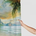 thumbnail image 3 of Orinice Palm Trees Boat Mountain Bathroom Decor Set - Colorful Luxurious Polyester Fabric Fashion Bathroom Decor Sets with Hooks, Waterproof Shower Curtain Set Washable with Hooks 60x72, 3 of 7