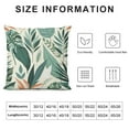 thumbnail image 5 of COMIO Summer Palm Leaf Pillow Covers, Coral Tropical Leaf Decorative Outdoor Throw Pillow Covers Green Blue Botanical Farmhouse Cushion Case Square Decor for Home Couch Sofa White, 5 of 5