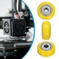 thumbnail image 3 of 8Pcs 3D Printer Wheel with 625ZZ Linear Bearing, 3D Printer Pom Roller Plastic Pulley Wheel for 9D Printer, Yellow, 3 of 5