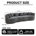 thumbnail image 2 of Leumius 111.5" Curved Sectional Sofa, Oversized Corduroy Modern Cloud Sofa with 6 Pillows,4 Seater Memory Foam Sofa with Deep Seat for Living Room,Gray Chenille, 2 of 3