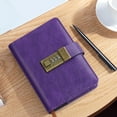 thumbnail image 4 of WEMATE Journal with Lock, Diary with Lock, Password Notebook, Pen & Gift Box, 4.3*6.3inch,Purple, 4 of 6