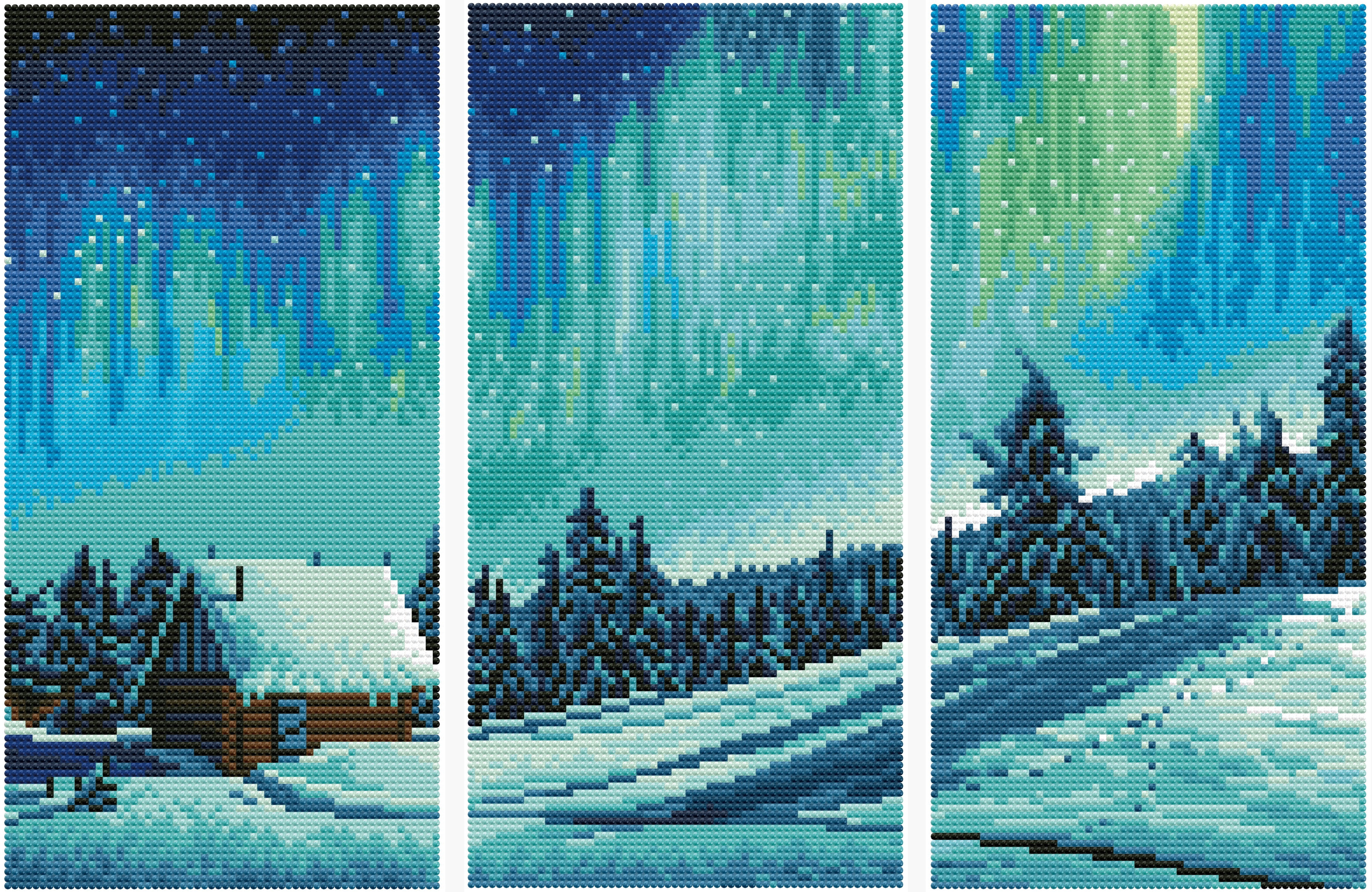 DIAMOND DOTZ® Twilight Borealis Triptych Diamond Painting Kit