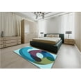 thumbnail image 4 of Ahgly Company Indoor Rectangle Patterned Blue Jay Blue Area Rugs, 6' x 9', 4 of 6