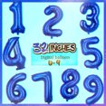 thumbnail image 2 of Globos de números azules de 32 pulgadas, decoraciones para fiestas de feliz cumpleaños, globos de helio de aluminio para niños, suministros para fiestas de bodas y baby shower, 2 of 5