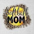thumbnail image 2 of Wild Bobby, Softball Mom Animal Print Girl Sports Tri-Blend Racerback Tank Top, Heather White, Large, 2 of 5