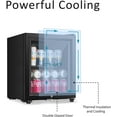 Beverage Refrigerator, 3.2 Cu.ft Mini Fridge with Double Glass Door
